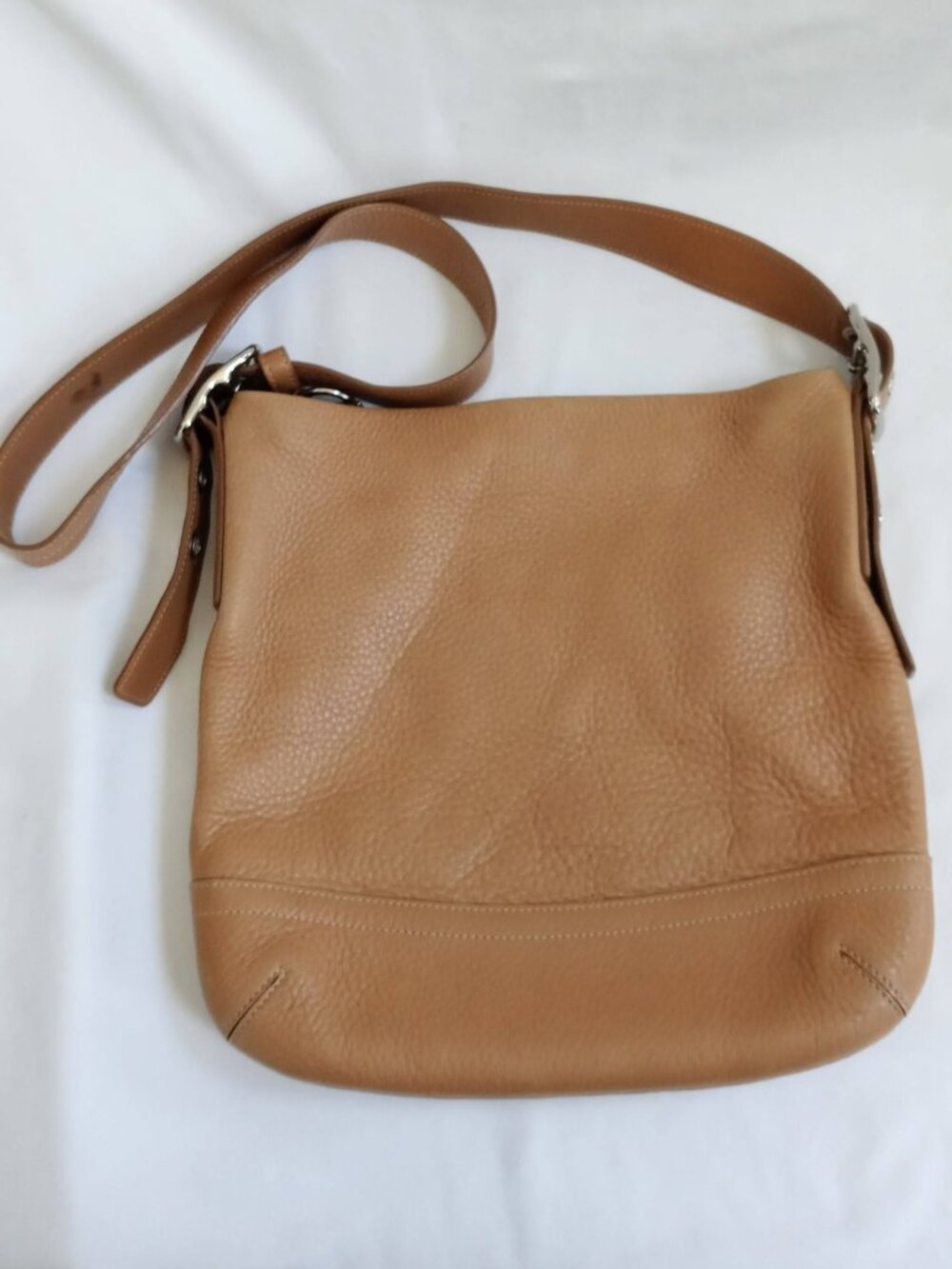 Vintage Coach Legacy Tan Pebbled Leather Crossbody Shoulder Bag Y2k